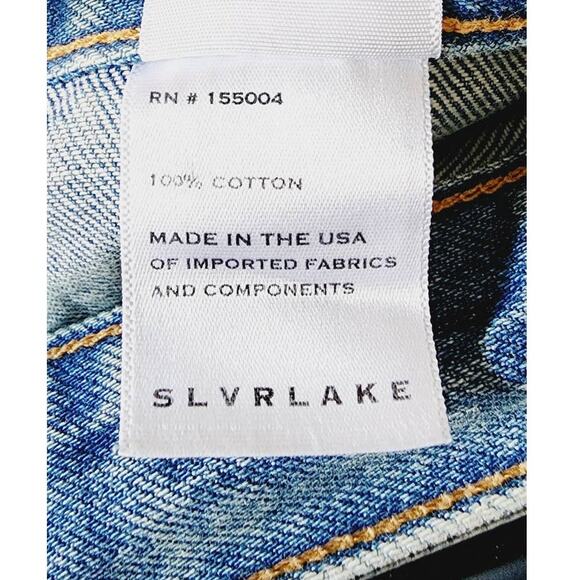 SLVRLAKE Savior Cargo High-Rise Straight Jeans Salt Flats Blue 24 NWOT - Picture 8 of 12